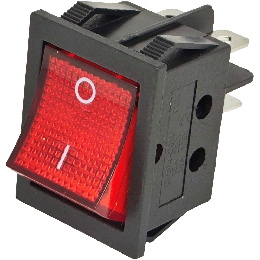 ZE-235-2 Lighted Rocker Toggle Switch ON OFF Fit for Zing Ear 4 Prong Snap-in