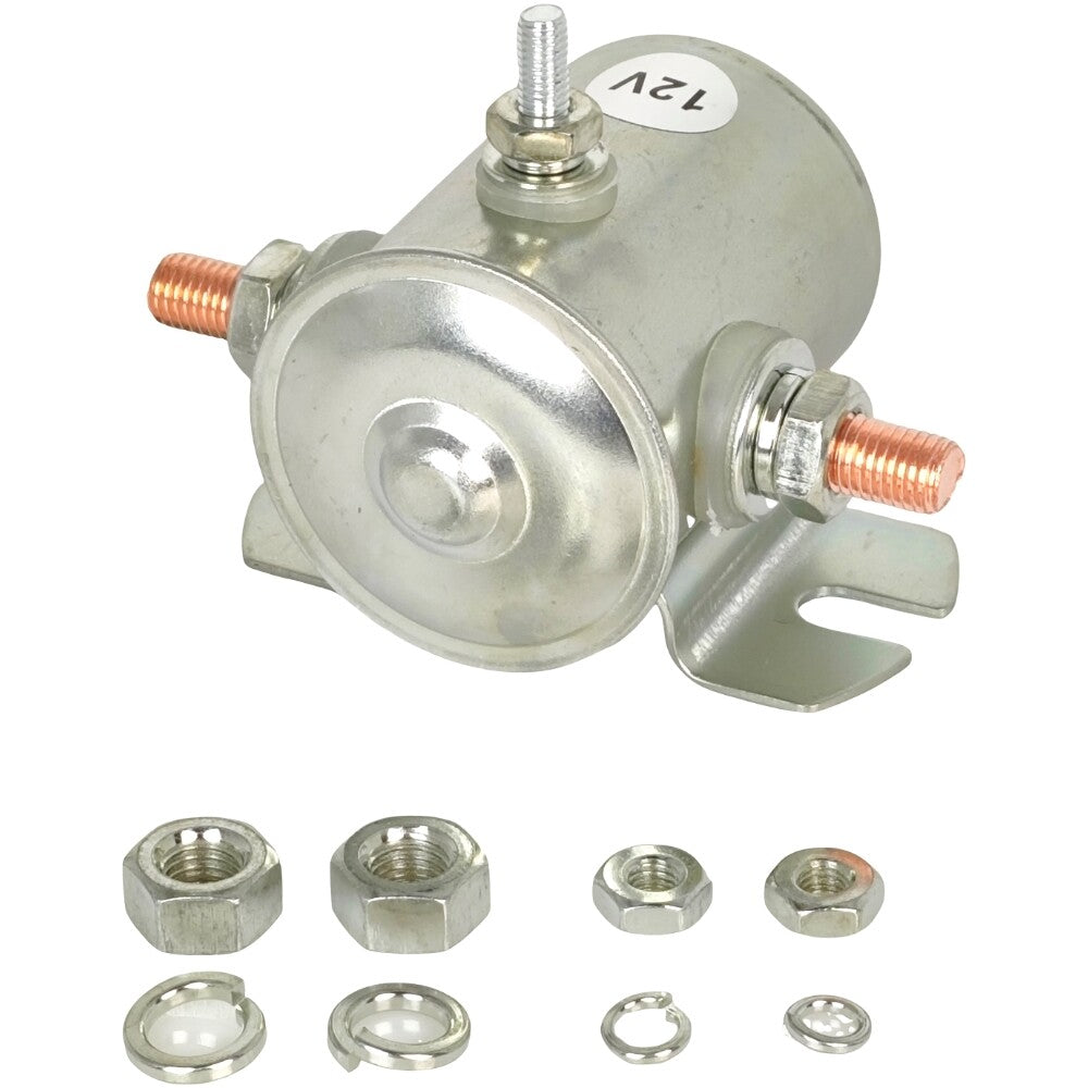 1114240 3-Terminal Heavy Duty Starter Solenoid Fit for Winch Marine 12V 200A