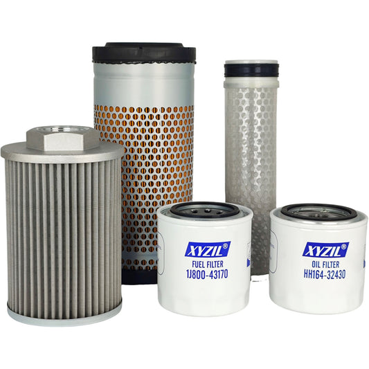 Maintenance Filter Kit for Kubota Mini Excavator KX040-4 Oil Hydraulic Engine