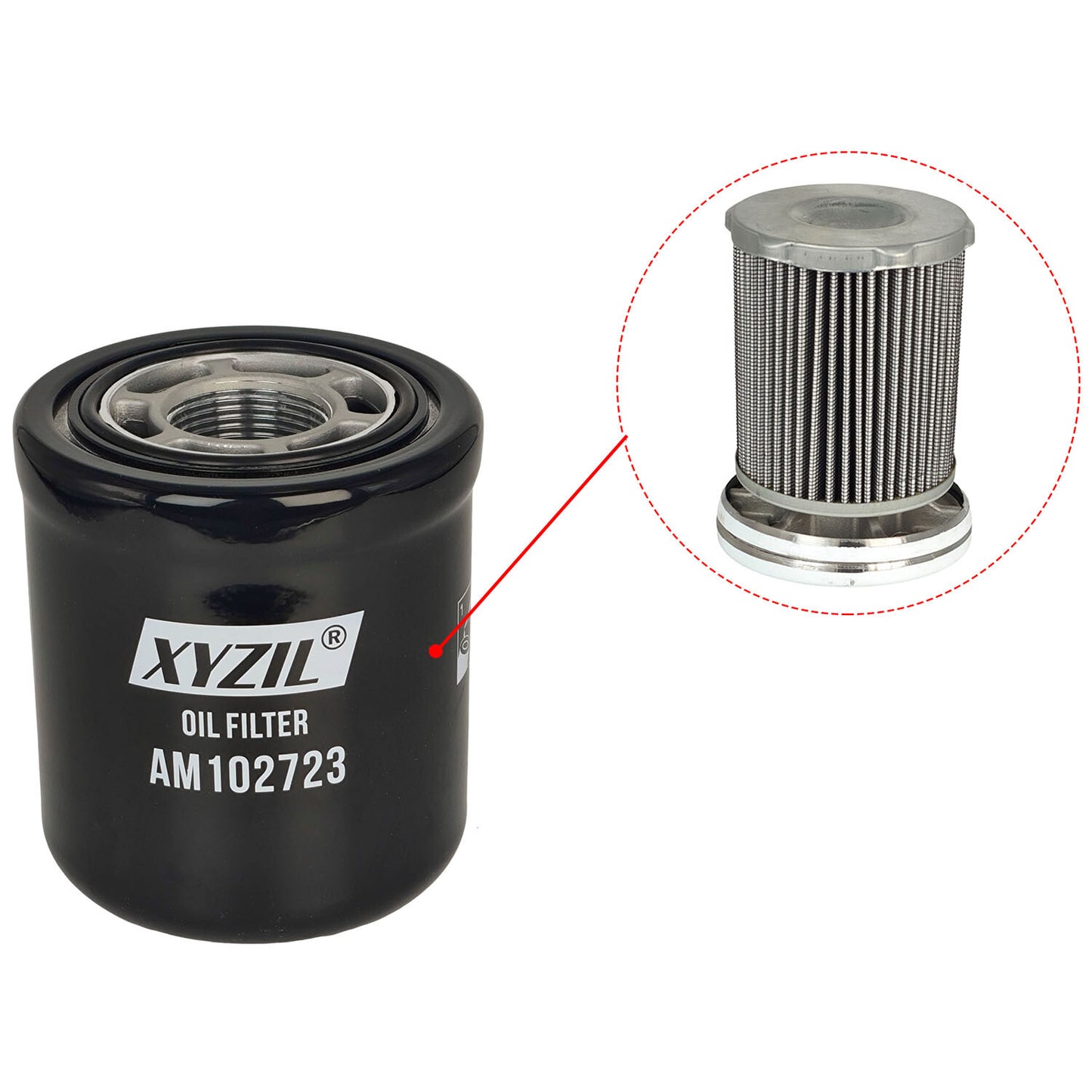 Fiberglass Oil Filter AM102723 AM108613 Fit for John Deere Front Mower F1145