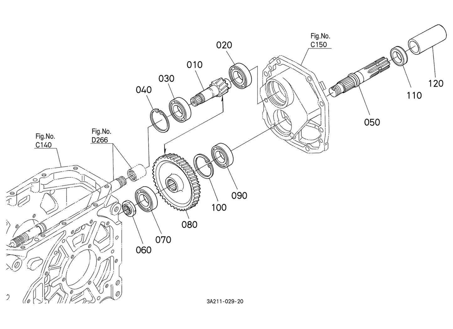 37650-43530 PTO Shaft Front Axle Oil Seal 3A111-80290 3A11180290 3765043530