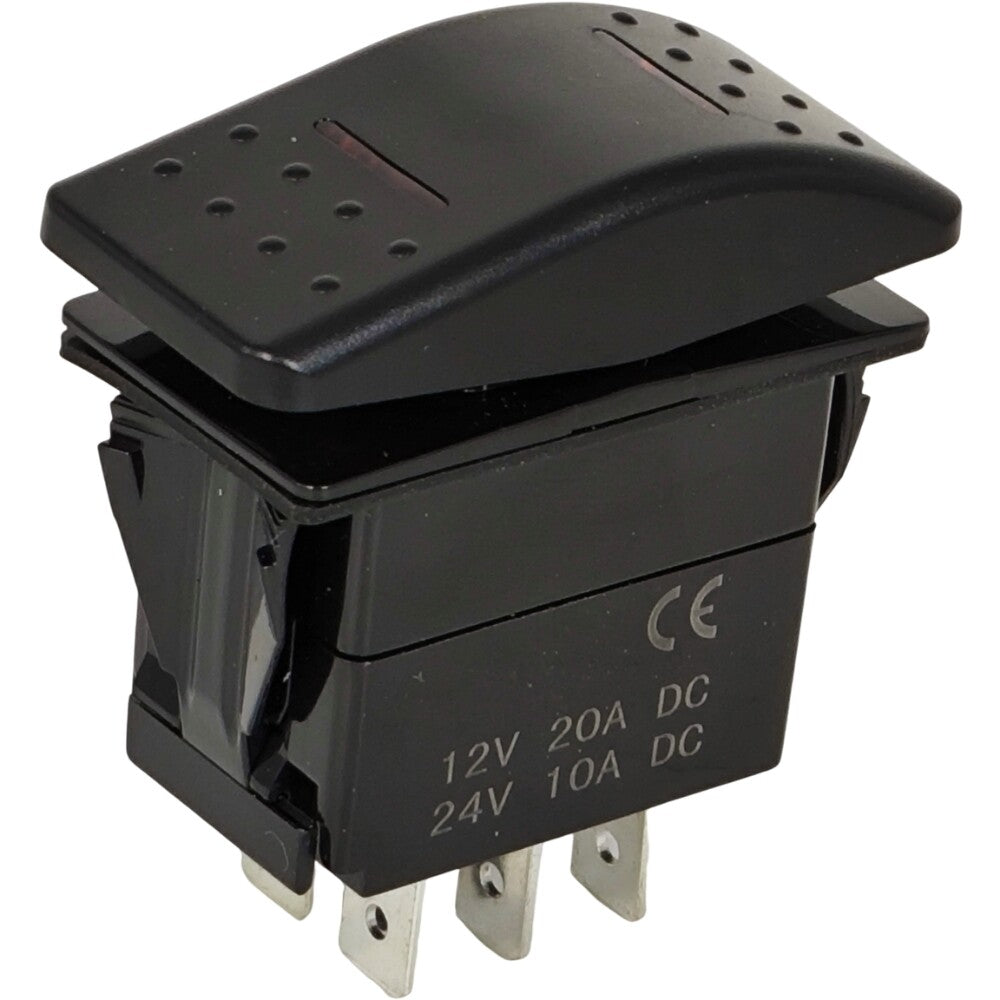 91473127 7 Pin ON-Off-ON Rocker Switch Fit for JLG with Red Light Carling