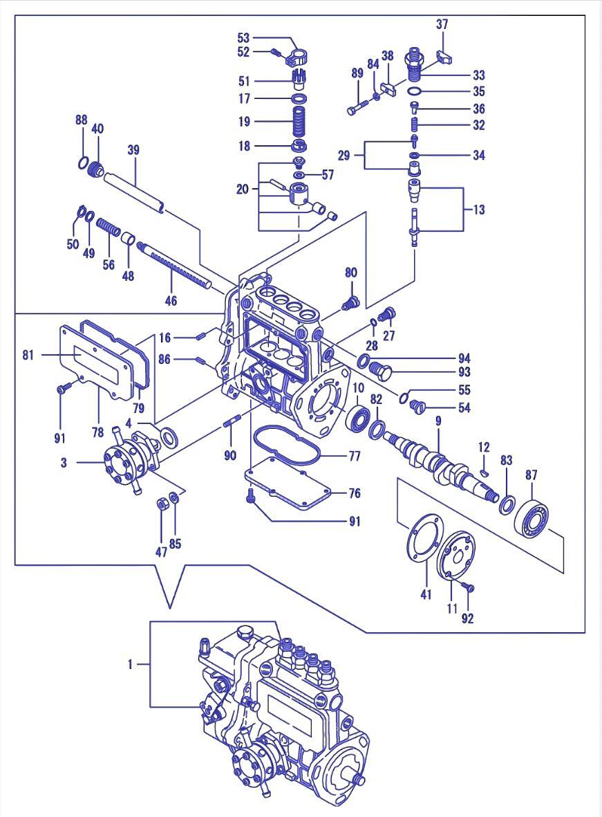 Fit for Iseki Fuel Lift Pump 6515-750-029-00 3AE1 3AF1 E3AE1 3AD1 E3AD1 Engine