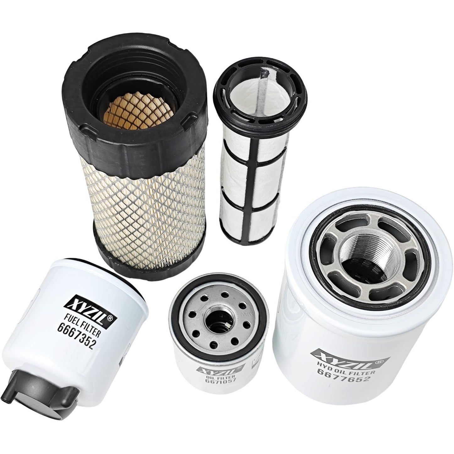 Filter Kit Fit Bobcat Air Hydraulic Oil Filter Lube Fuel Water Separator