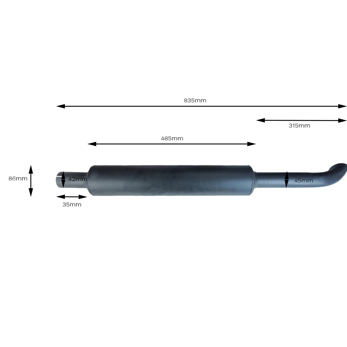 15221-12116 Muffler for Kubota Tractor L175 L185 L225 L235 L1500 L285 L295 L1501