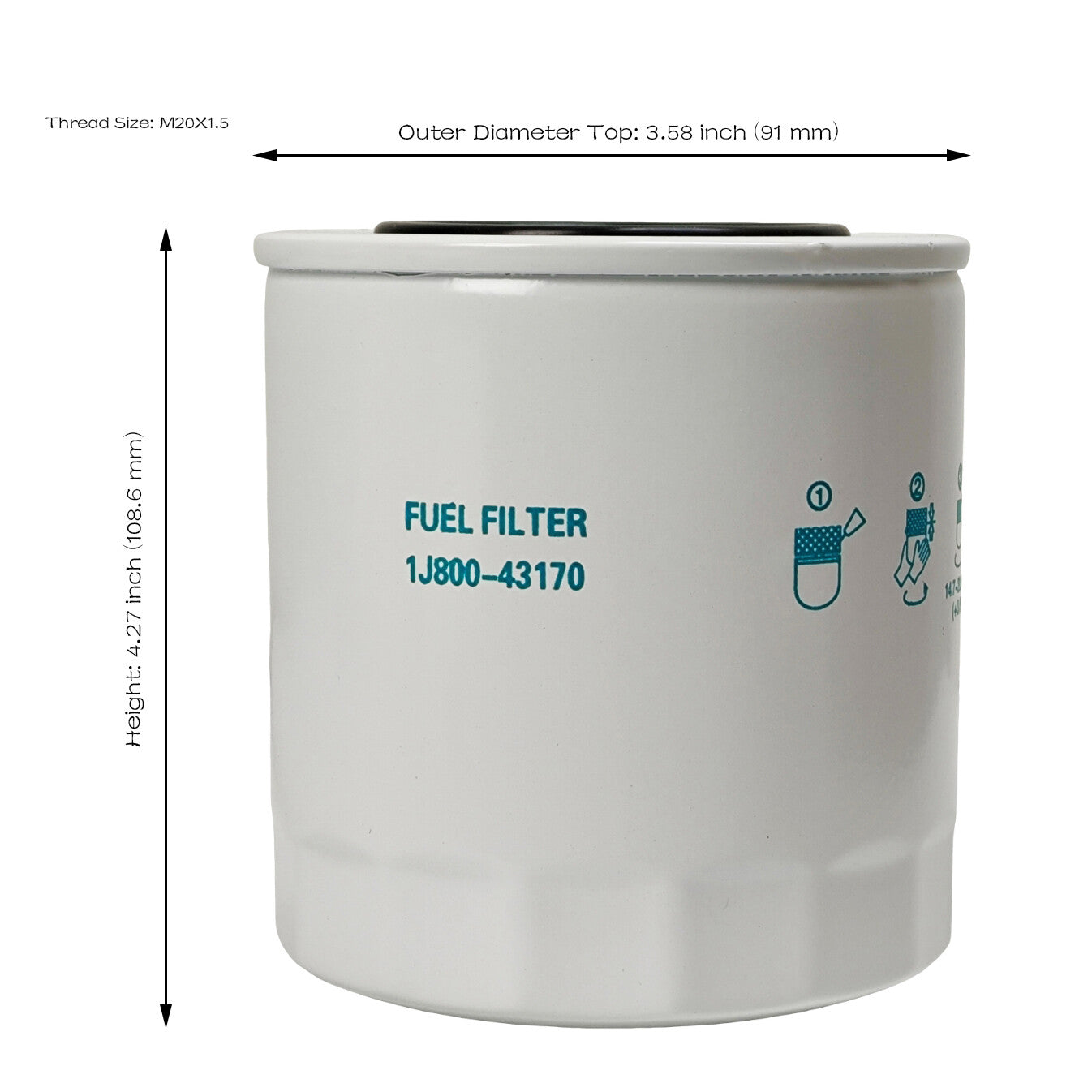 Fuel Filter FF42110 Replaces 1J80043170 SN25220 600383 WF10383