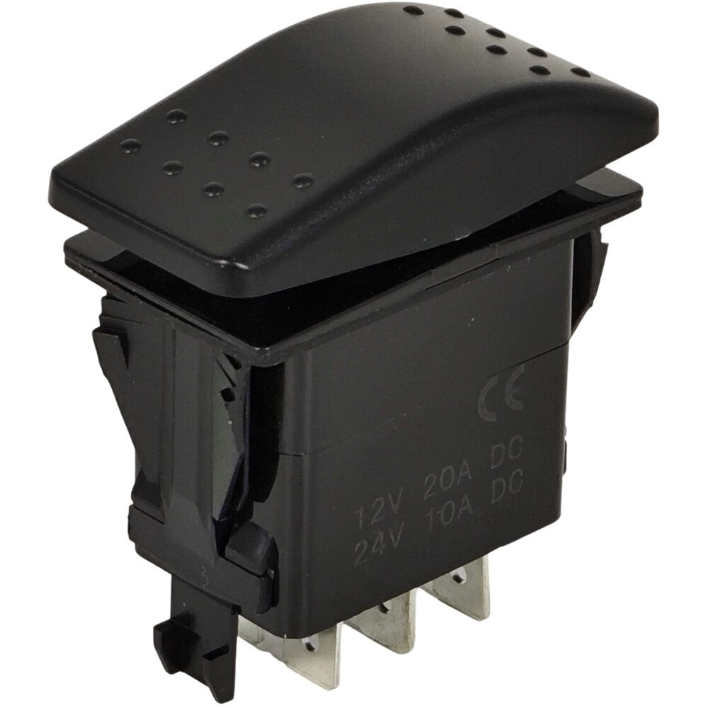 6 Pin ON-Off-ON Rocker Switch VLD2S00B-AZC00-000 DPDT 20A 12V DC