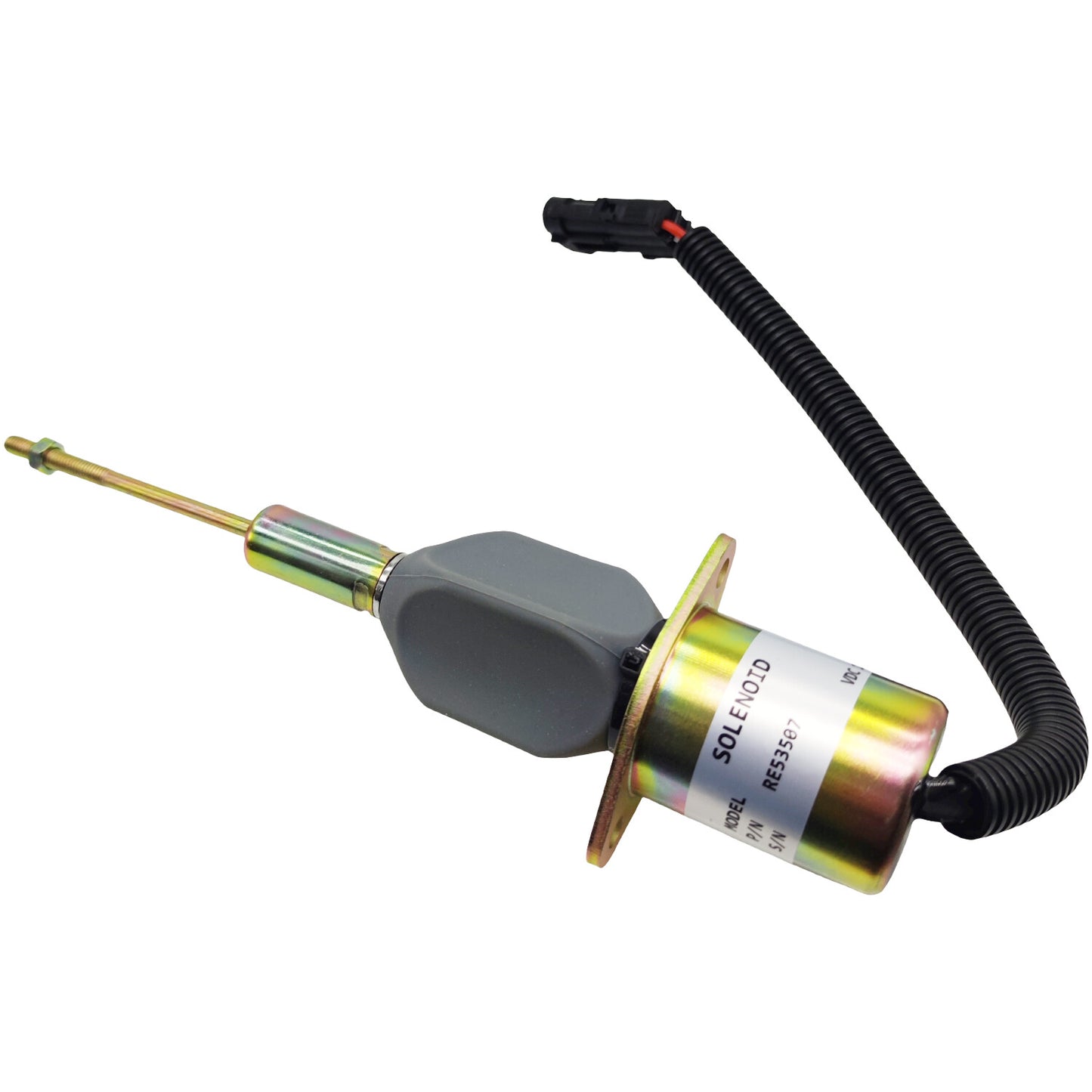 RE53507 12V Fuel Shutoff Solenoid for John Deere 4955 4560 4760 4960 644G Loader