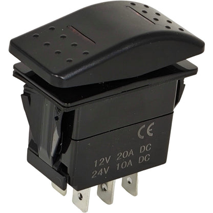 91473127 7 Pin ON-Off-ON Rocker Switch Fit for JLG with Red Light Carling