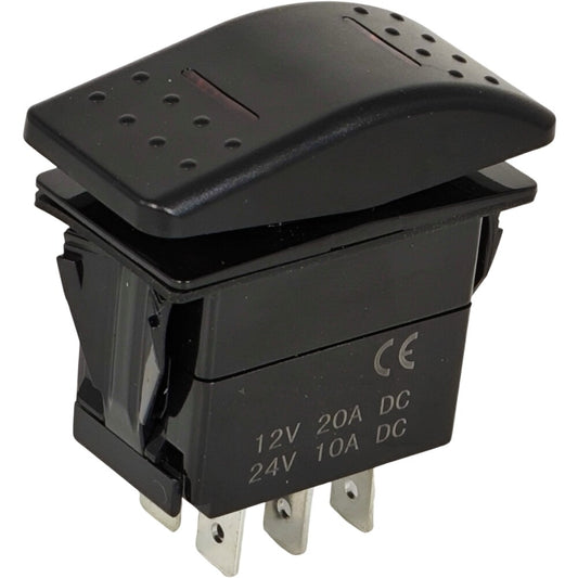 91473127 7 Pin ON-Off-ON Rocker Switch Fit for JLG with Red Light Carling