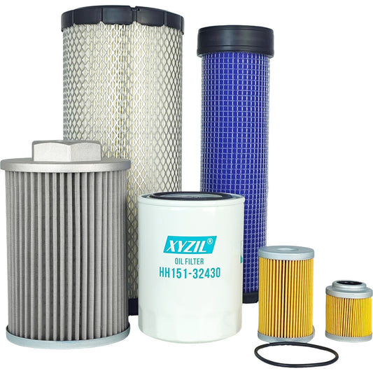 Maintenance Filter Kit Fit for Kubota KX121-3 Mini Excavator Hydraulic Fuel Air