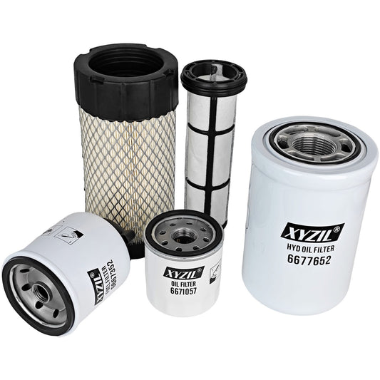 Filter Kit Fit Bobcat Air Hydraulic Oil Filter Lube Fuel Water Separator