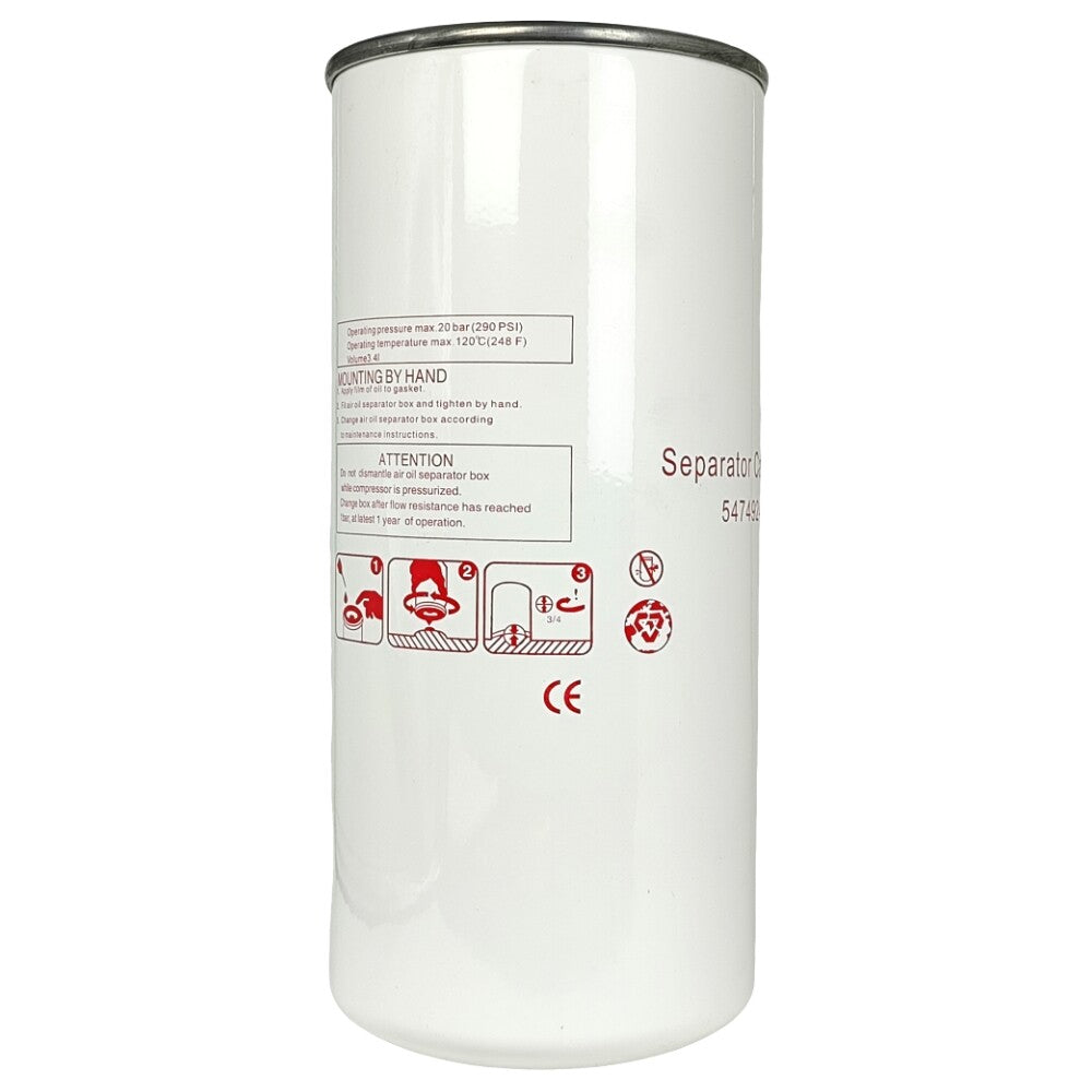 Air Oil Separator 54749247 for Ingersoll Rand Air Compressor UP6-30 Spin-On