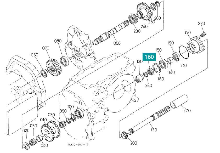 Nut 35340-25320 for Kubota Tractor L3010F L3450DT L3250F L4310F L3600DT M5040DTC
