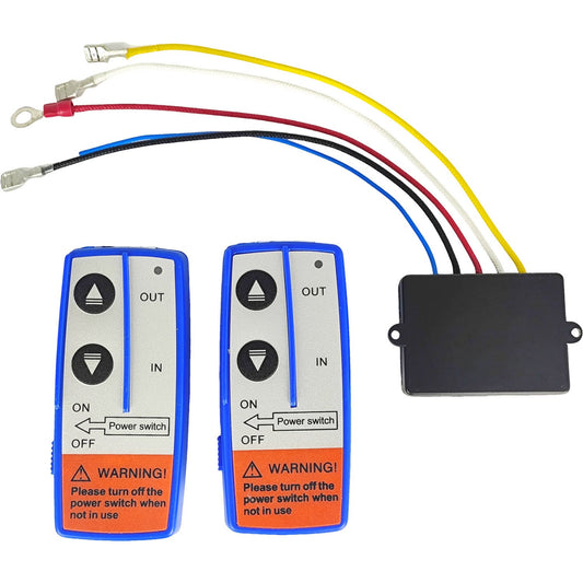 Wireless Winch Remote Control Kit 12V Receiver 100ft Twin Switch Handset