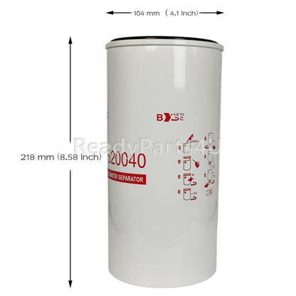 For International Truck Fuel Filter Water Separator Replace Fleetguard FS20040