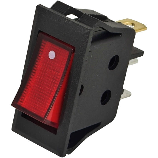 ZE-215 Lighted Rocker Switch On Off for Zing Ear 3 Prong SPST Snap-in