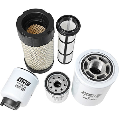 Filter Kit Fit Bobcat Air Hydraulic Oil Filter Lube Fuel Water Separator