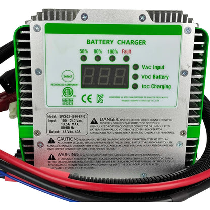 48V 30A Battery Charger Fit for Genie Z-30/20N GS-3268 DC GS-3369 DC GS-4069 DC