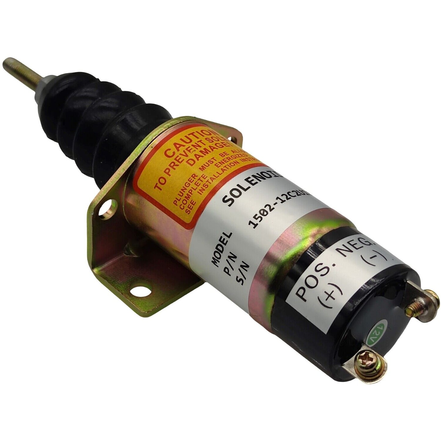 Fuel Shutdown Solenoid 2 Terminals 12V 1502-12C2U1B2 for Woodward 1500-2010 1502